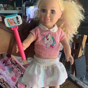 My Life As JoJo Siwa Doll, Unicorn Shirt Blonde Hair 18-inch 2013 cititoy